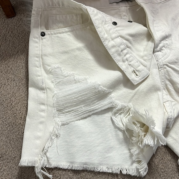 White Ripped Shorts - Picture 5 of 5